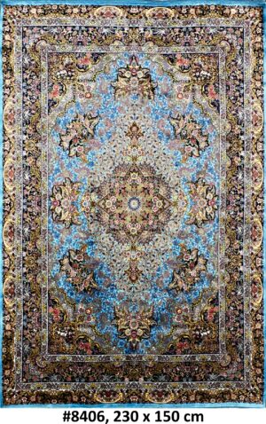 Code 8406 Persian Isfahan Silk 230x150cm Machine Made Power Loom