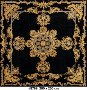 Code 8769 Persian Isfahan Silk 200x200cm Machine Made Power Loom
