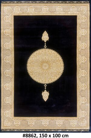 Code 8862 Persian Isfahan Silk 150x100cm Machine Made Power Loom