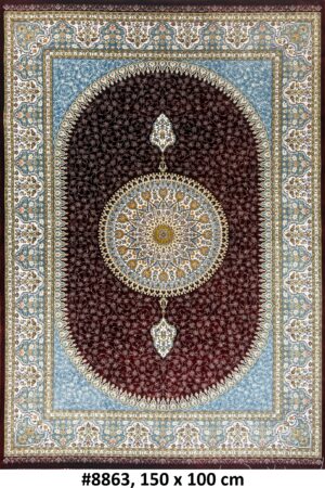 Code 8863 Persian Isfahan Silk 150x100cm Machine Made Power Loom