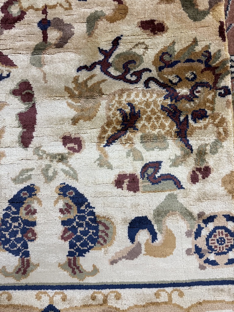 Code 9337 Vintage Chinese Pure Silk Pictorial Runner 182x68cm Hand knotted - Image 3