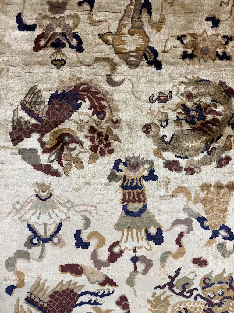 Code 9337 Vintage Chinese Pure Silk Pictorial Runner 182x68cm Hand knotted - Image 4