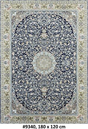 Code 9340  Persian Isfahan Design Carpet 180x120cm Machine made